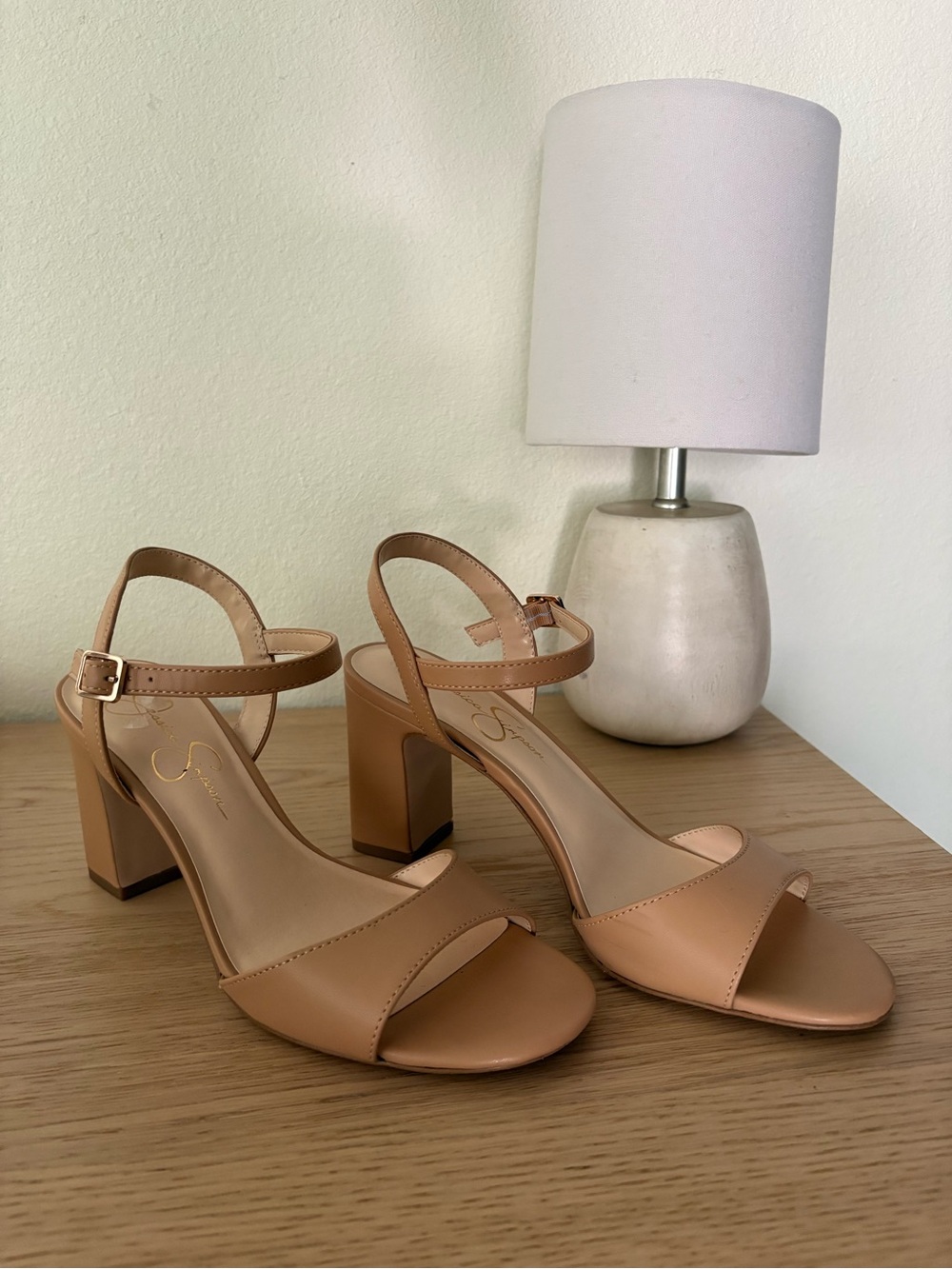 Classic Tan Block Heel Sandals - Jessica Simpson